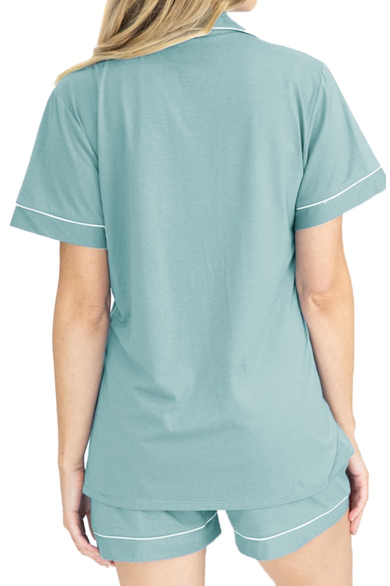 Short Maternity/Nursing Pajamas, Alternate, color, GREEN