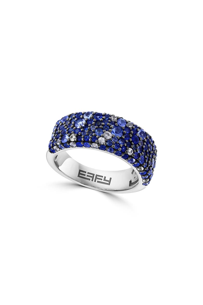 Sapphire & White Sapphire Ring, Main, color, BLUE
