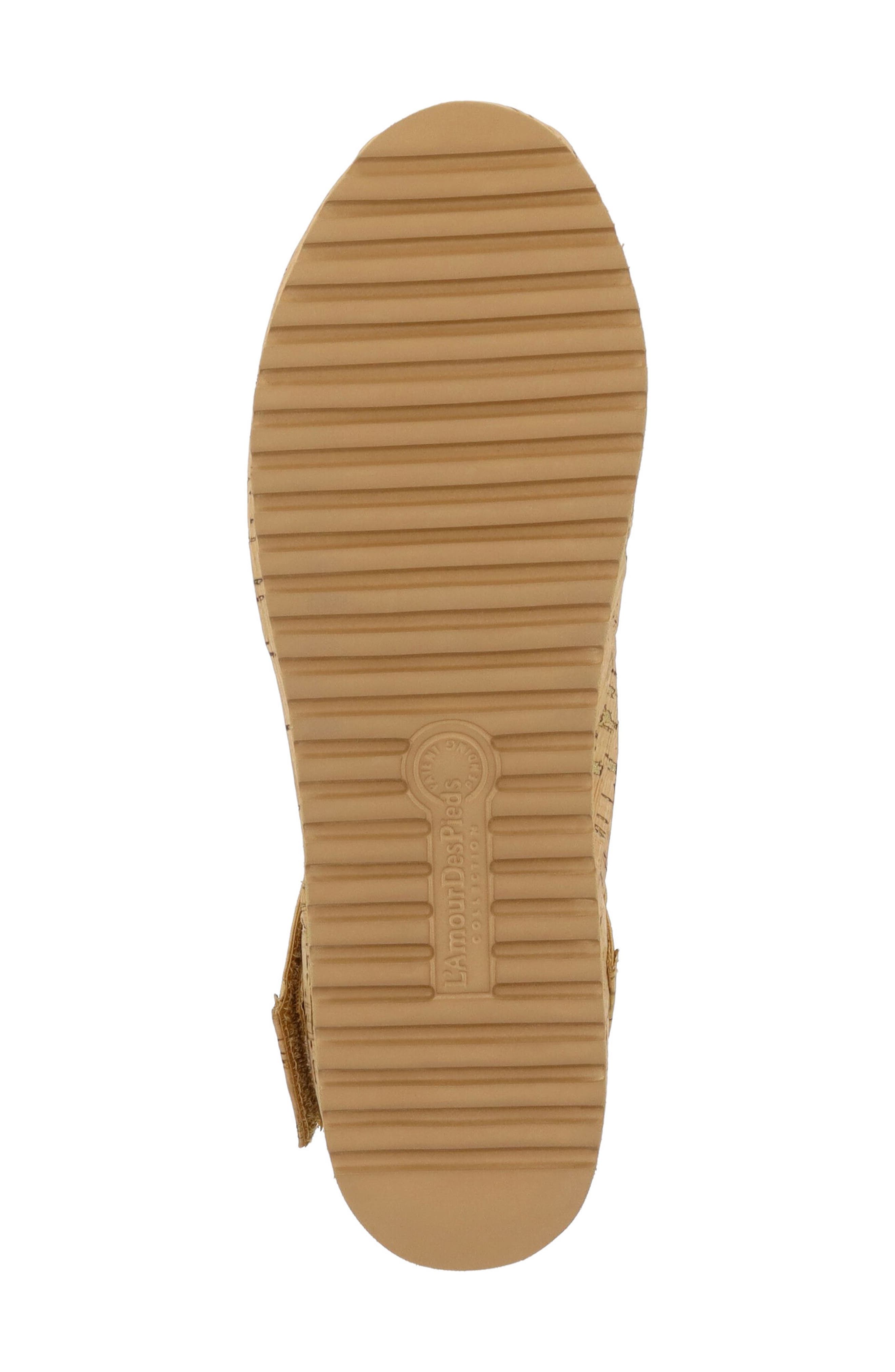 L'Amour des Pieds Amadour Ankle Strap Sandal, Alternate, color, Natural/ Gold