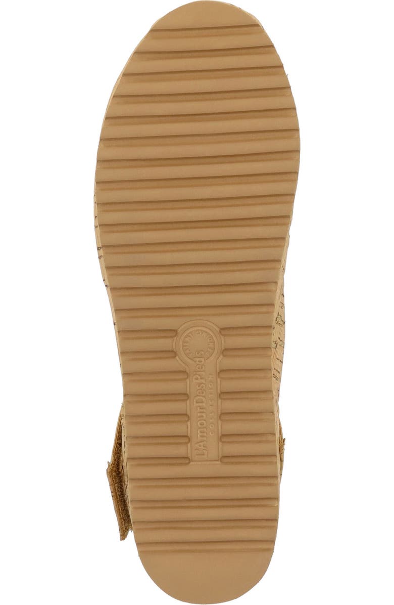 L'Amour des Pieds Amadour Ankle Strap Sandal, Alternate, color, Natural/ Gold