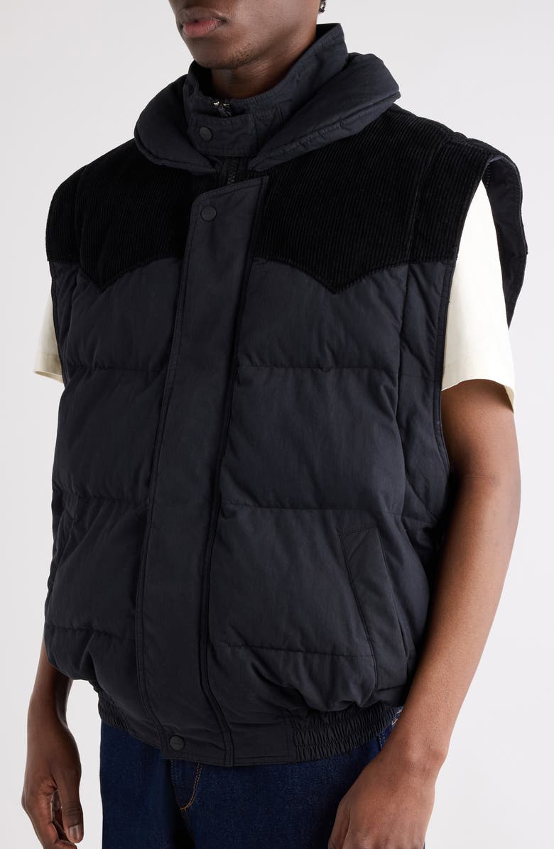 Isabel Marant Dawson Down Convertible Jacket, Alternate, color, Faded Black
