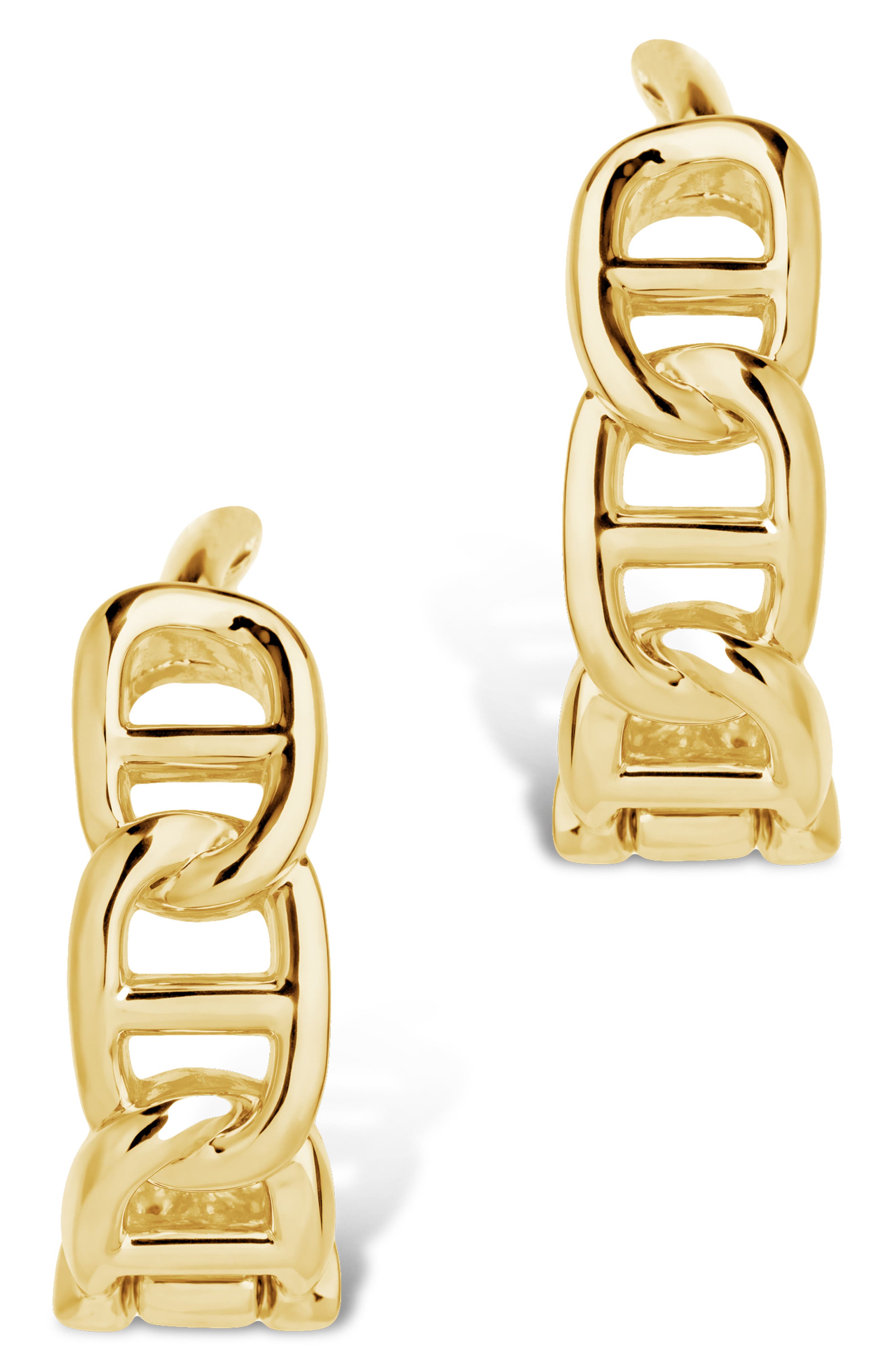 Sterling Forever Haylee Mariner Link Hoop Earrings (Women) | Nordstromrack