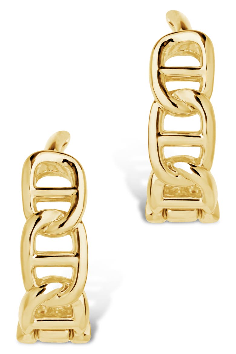Haylee Mariner Link Hoop Earrings, Alternate, color, GOLD