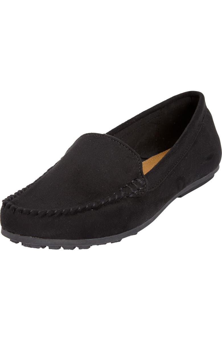 Comfortview The Milena Slip On Flat, Main, color, Black