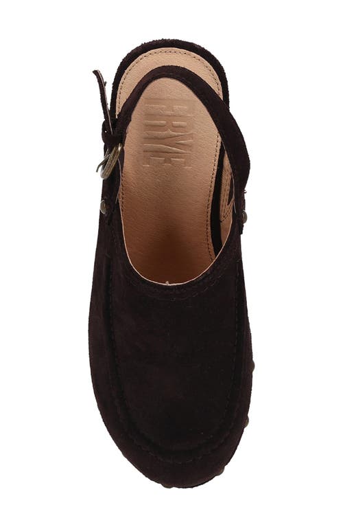 Frye Jessica Suede Slingback Clogs In Brown
