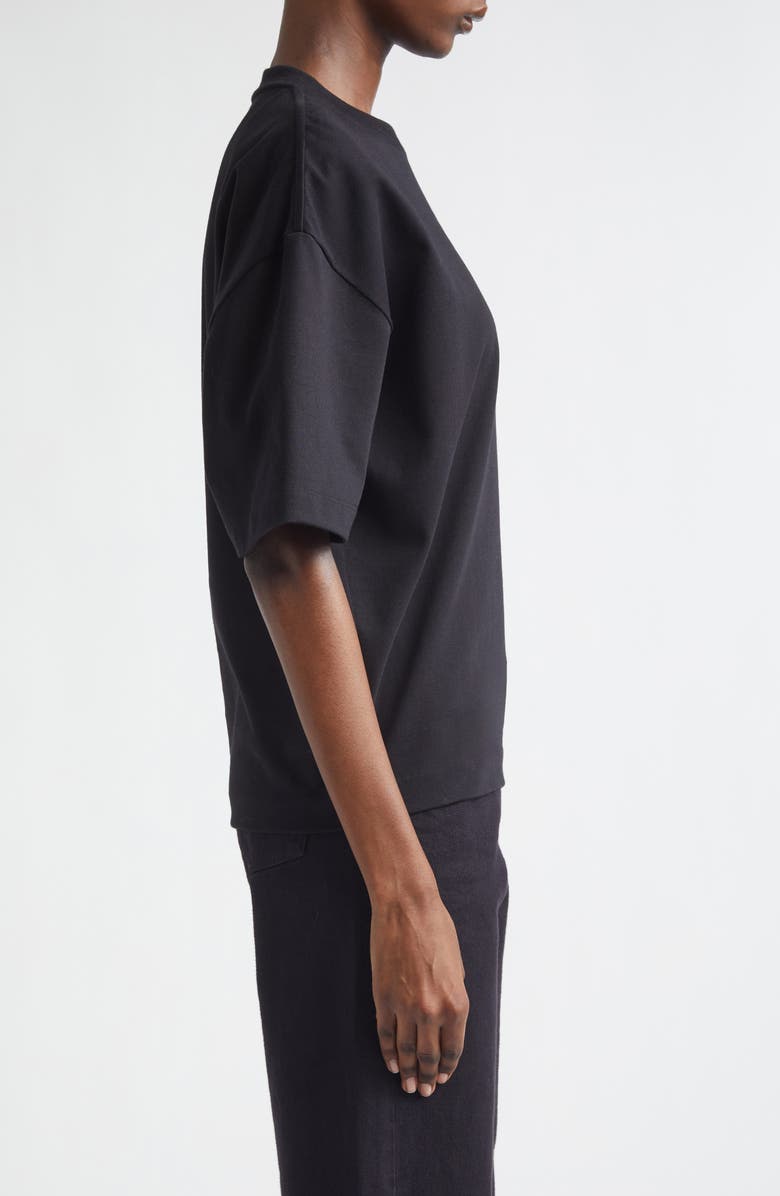 Saint Laurent Cotton Jersey T-Shirt, Alternate, color, Noir