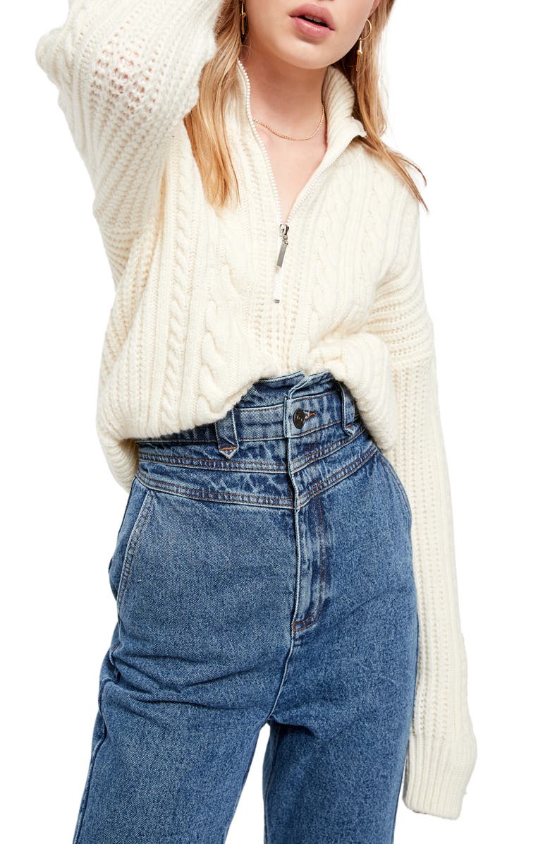 BDG Urban Outfitters Half-Zip Cable Sweater, Main, color,