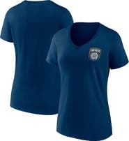 FANATICS Women's Fanatics Branded Navy San Diego FC Primary Logo V-Neck T-Shirt