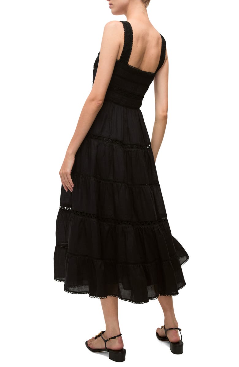 Veronica Beard Lucien Picot Trim Lace Inset Dress, Alternate, color, 