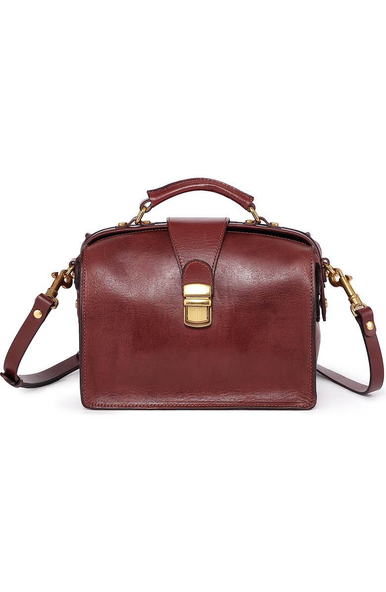OLD TREND Doctor Transport Leather Satchel, Main, color, Brown