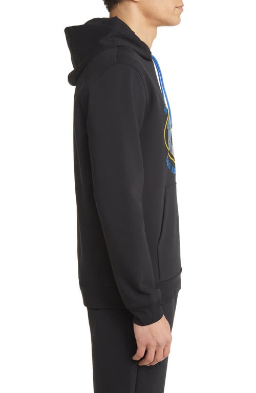 Hugo Boss Boss X Nfl Touchback Graphic Hoodie In Los Angeles Rams Black