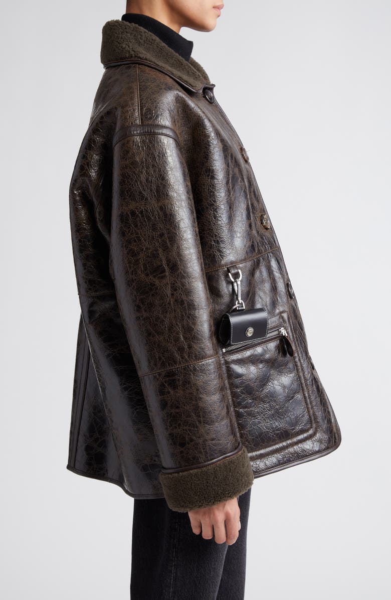 Saks Potts Ada Genuine Shearling Reversible Jacket, Alternate, color, 