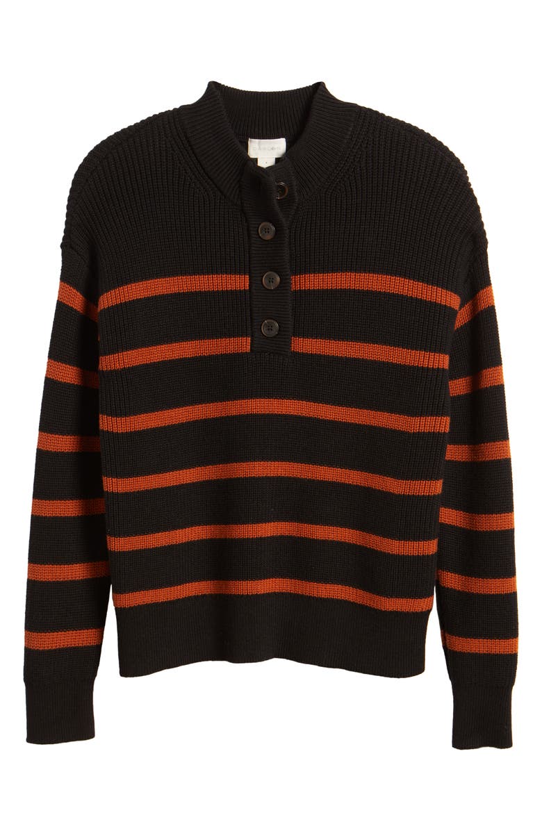 Caslon<sup>®</sup> Half Button Pima Cotton Blend Sweater, Alternate, color,