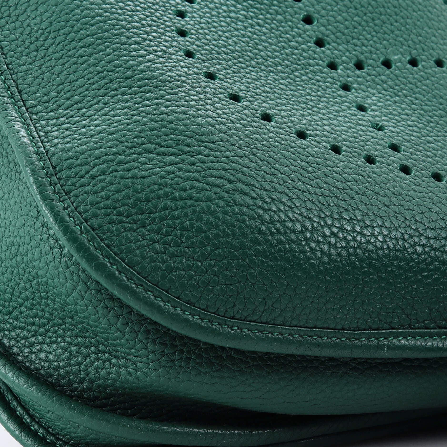 Pre-Owned Hermes Evelyne Bag Gen III Clemence PM, Alternate, color, Malachite