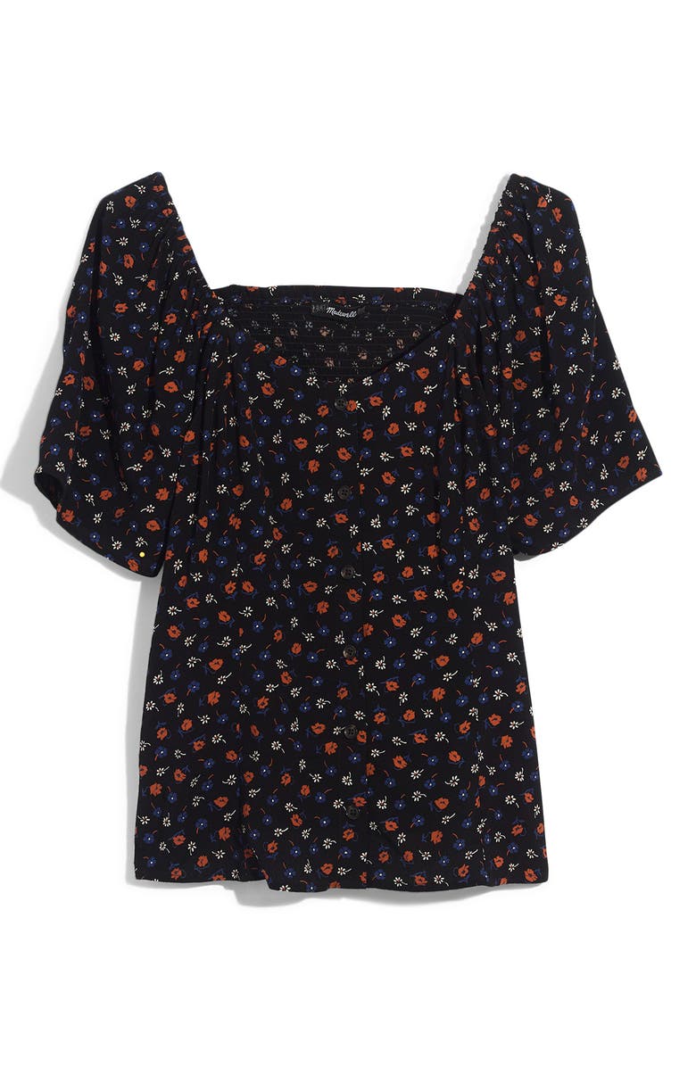 Madewell Prairie Posies Seamed Square Neck Top, Alternate, color, 