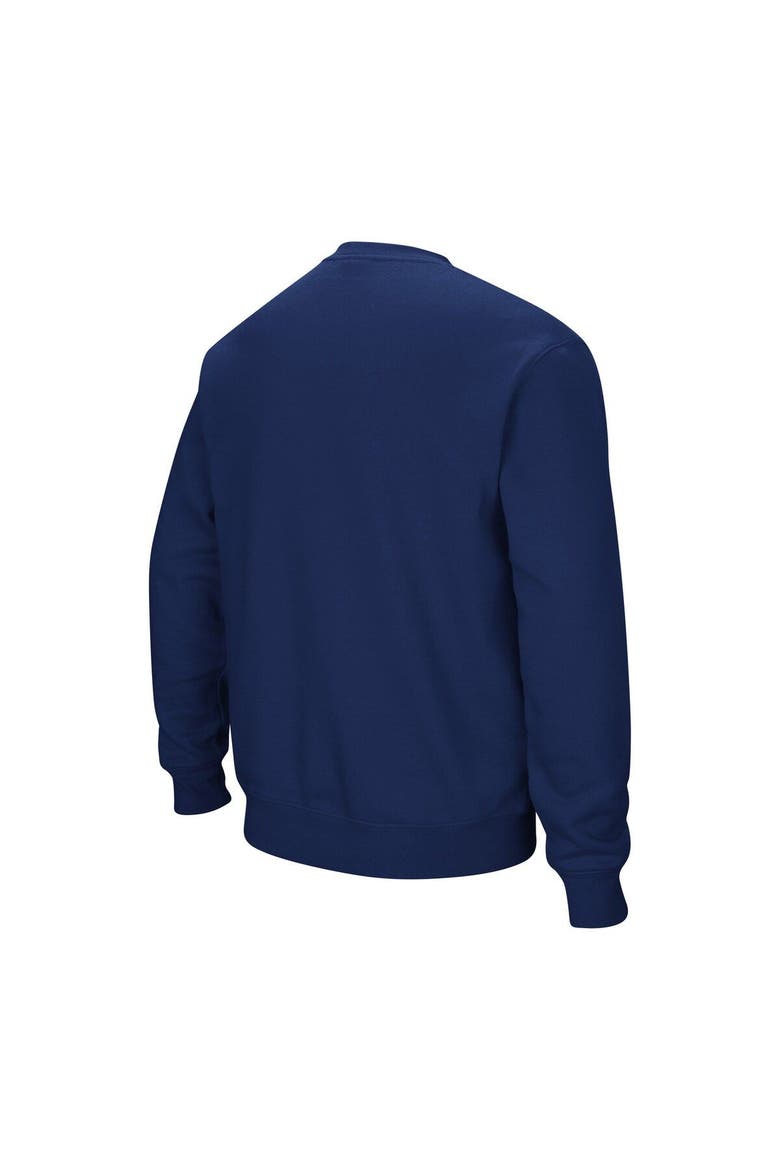 Men's Colosseum Navy Ole Miss Rebels Arch & Logo Pullover Sweatshirt, Alternate, color, Navy
