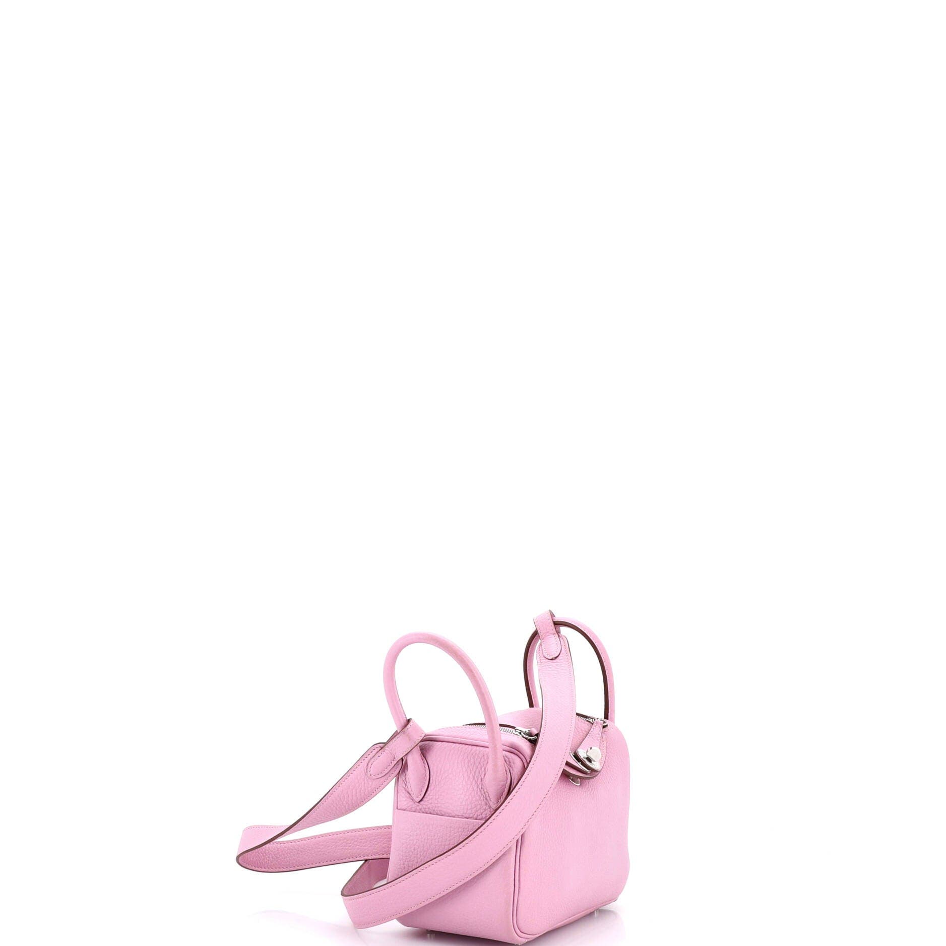 Pre-Owned Hermes Lindy Bag Clemence Mini, Alternate, color, Mauve Sylvestre