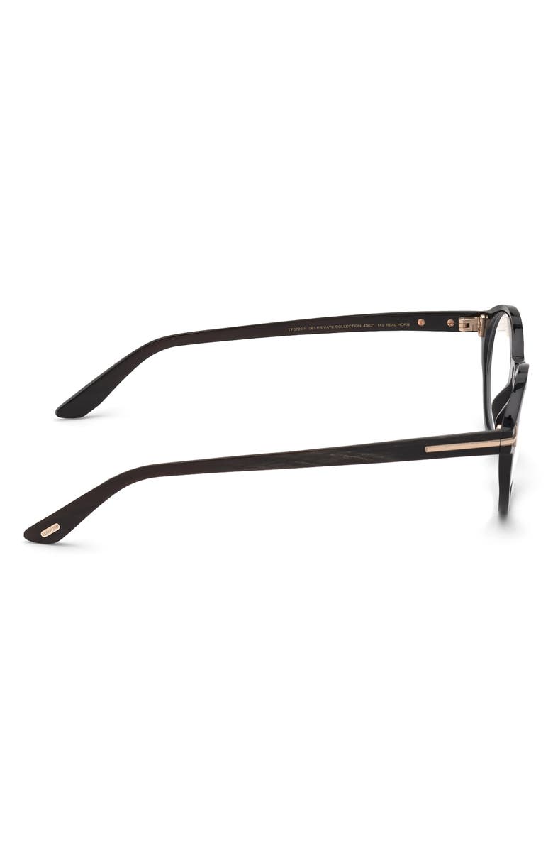 TOM FORD 49mm Small Round Optical Glasses, Alternate, color,