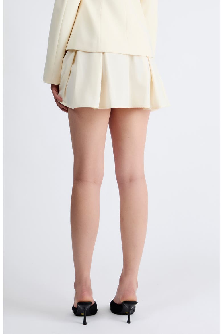 Juliet Pleated Skater Miniskirt, Alternate, color, IVORY