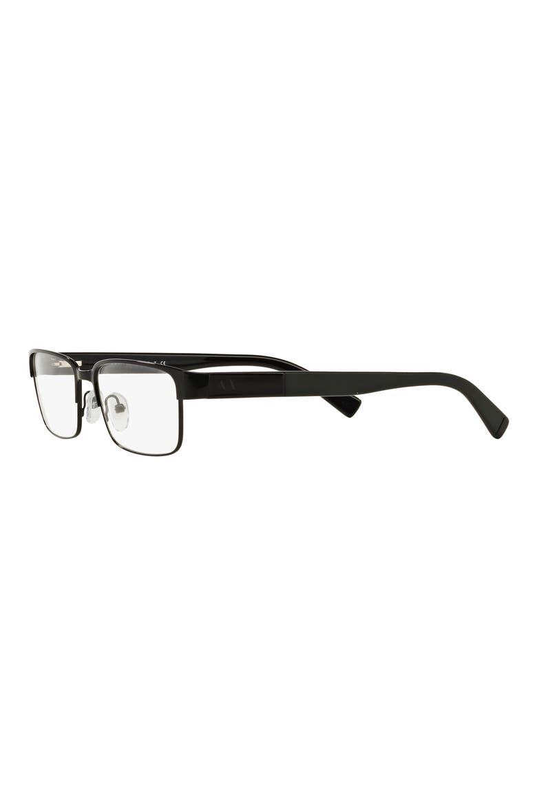 54mm Rectangular Optical Glasses, Alternate, color, SHINY BLACK