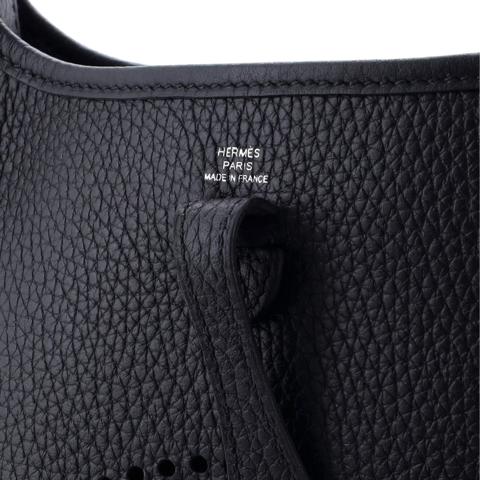 Pre-Owned Hermes Evelyne Bag Gen III Clemence TPM, Alternate, color, Noir