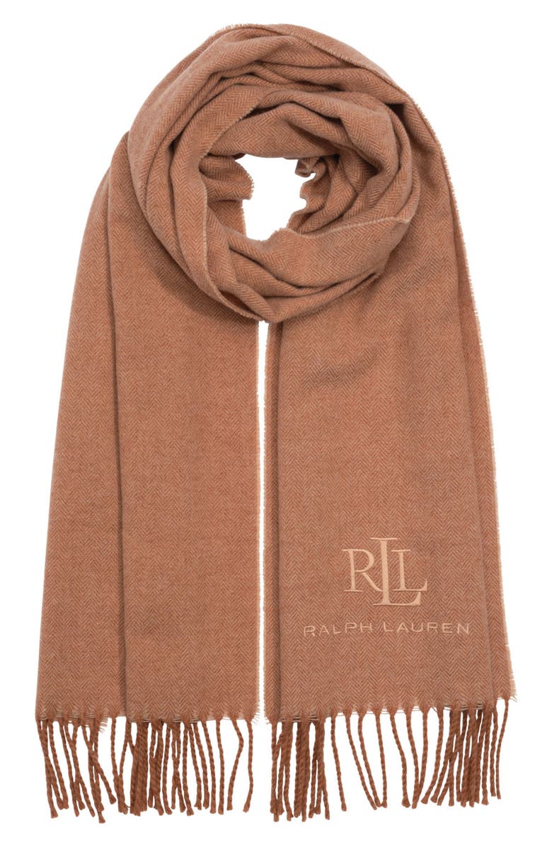 Lauren Ralph Lauren Signature Wool & Cashmere Scarf, Main, color,