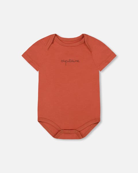 Deux Par Deux Organic Jersey Top with Applique -- Seashell Pink