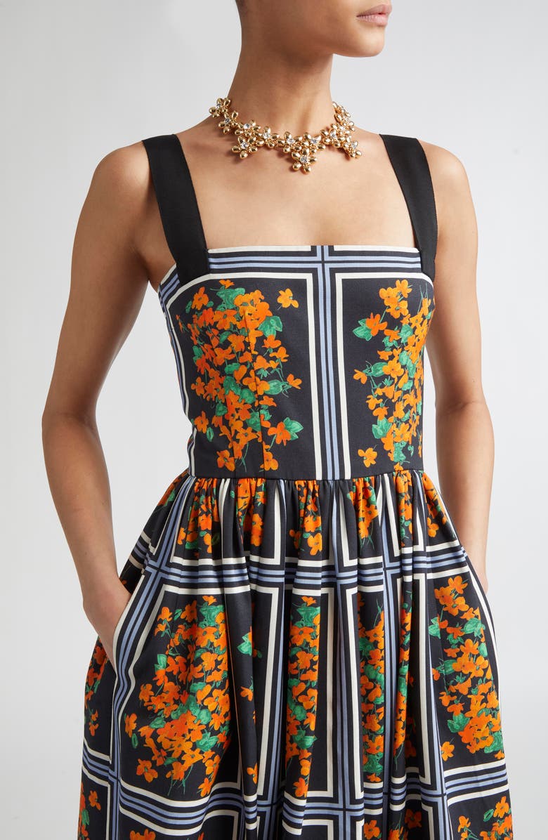 Carolina Herrera Flower Cluster Collar Necklace, Alternate, color, Gold