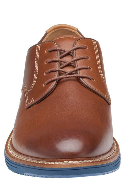 Johnston & Murphy Upton Plain Toe Derby In Tan Full Grain T