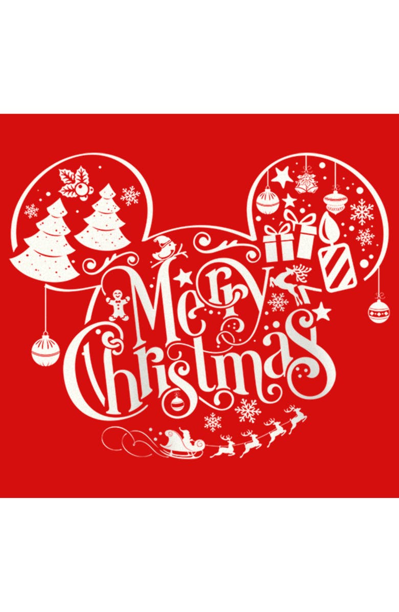 Mickey & Friends Girl's Mickey & Friends Mickey and Friends Mousey Christmas  Graphic T-Shirt, Alternate, color, Red