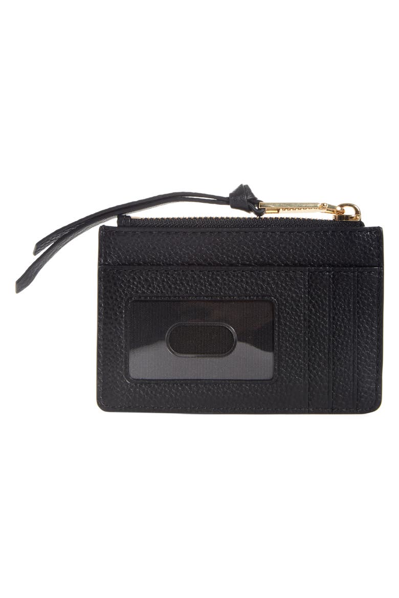 Snapshot Leather Zip Wallet, Alternate, color, BLACK