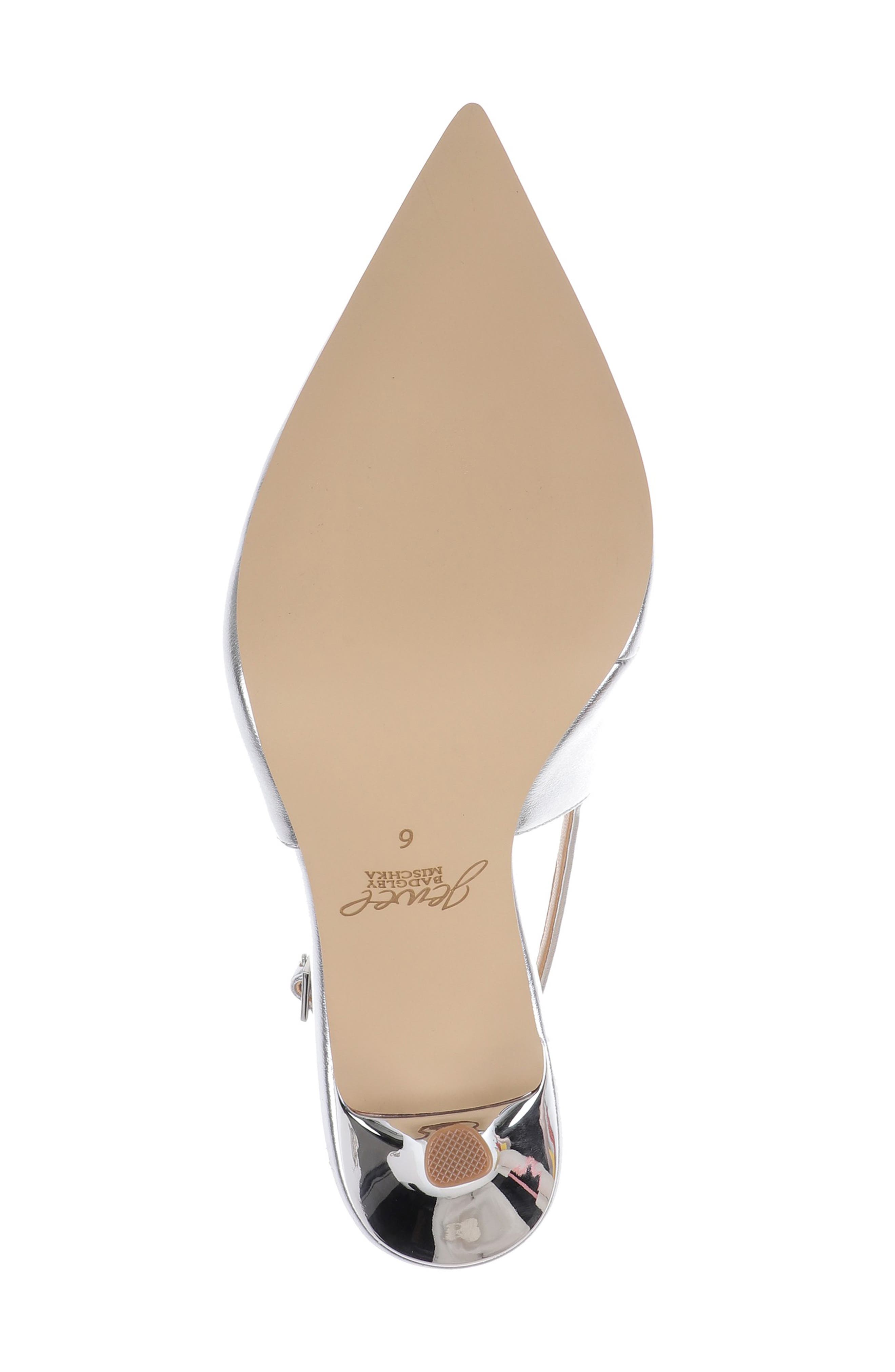 Zaya Pointed Toe Slingback Pump, Alternate, color, SILVER METALLIC
