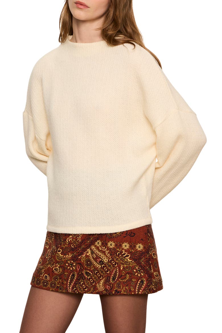 Dolman Sleeve Sweater, Alternate, color, BONE WHITE