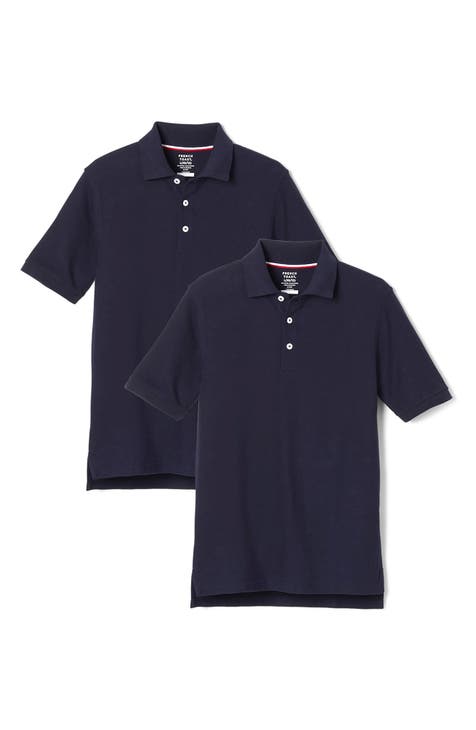 Kids' 2-Pack Piqué Polo Shirts (Big Kid)