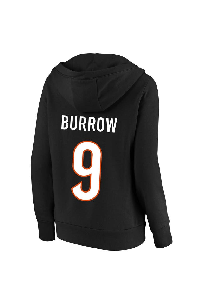 Women's Profile Joe Burrow Black Cincinnati Bengals Plus Size Player Name & Number Pullover Hoodie, Alternate, color, Black