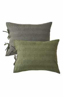 MELANGE HOME Kantha Set of 2 Reversible Cotton Shams