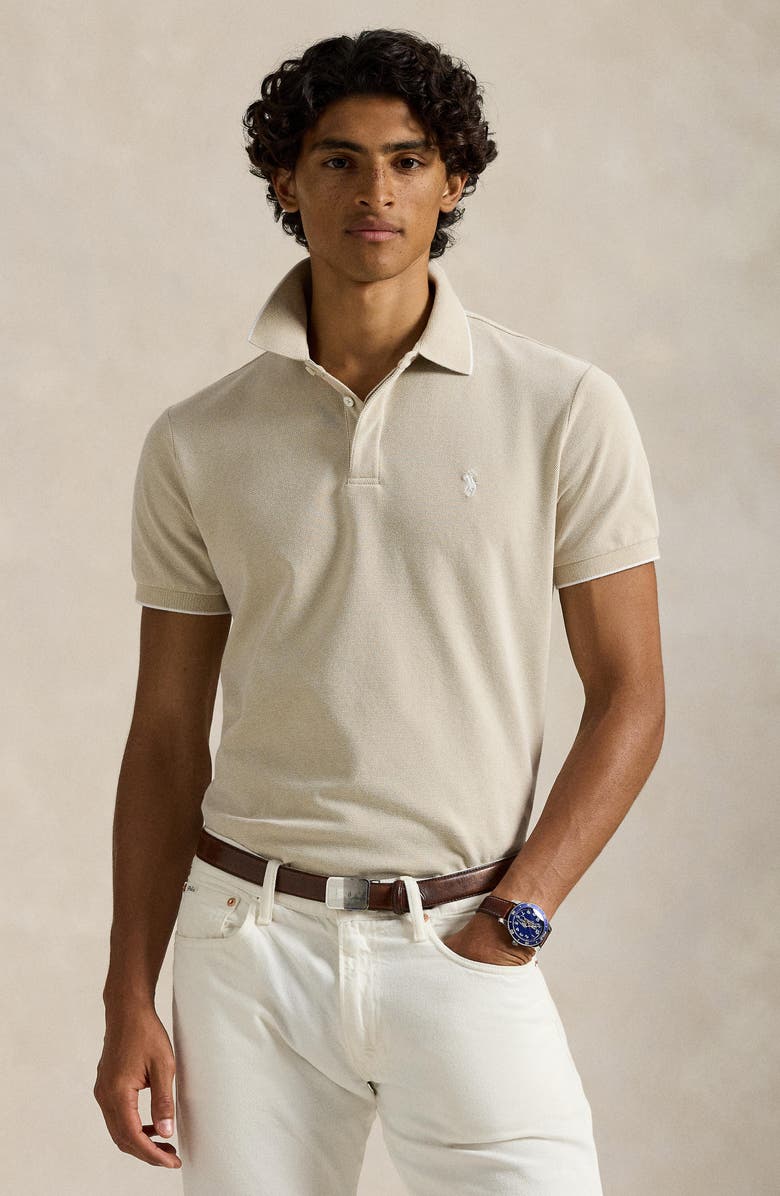 Polo Ralph Lauren Classic Fit Cotton Piqué Polo, Alternate, color, Classic Khaki/ White