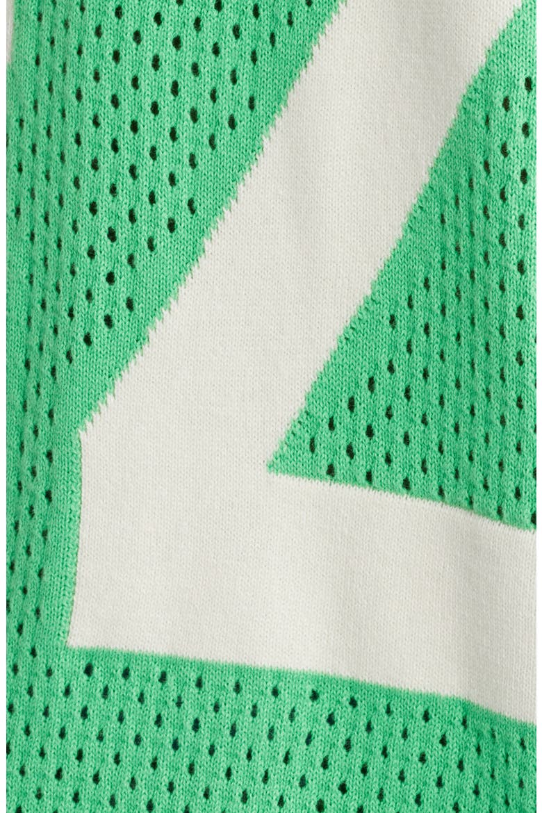 '84 Mesh Appliqué Cotton Graphic Jersey, Alternate, color, GREEN