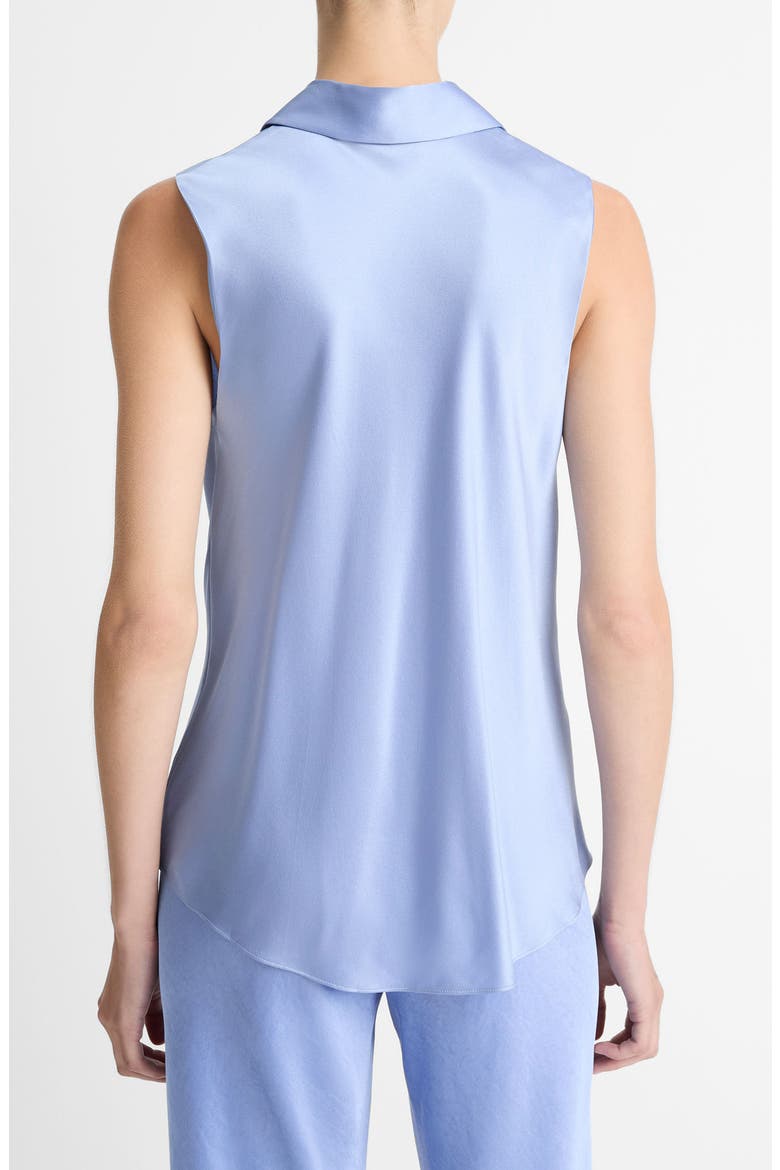 Silk Button-Up Blouse, Alternate, color, PACIFIC OPAL