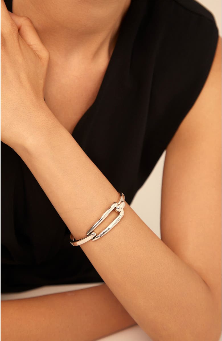 UNODE50 Anchor Buckle Bangle, Alternate, color, Silver
