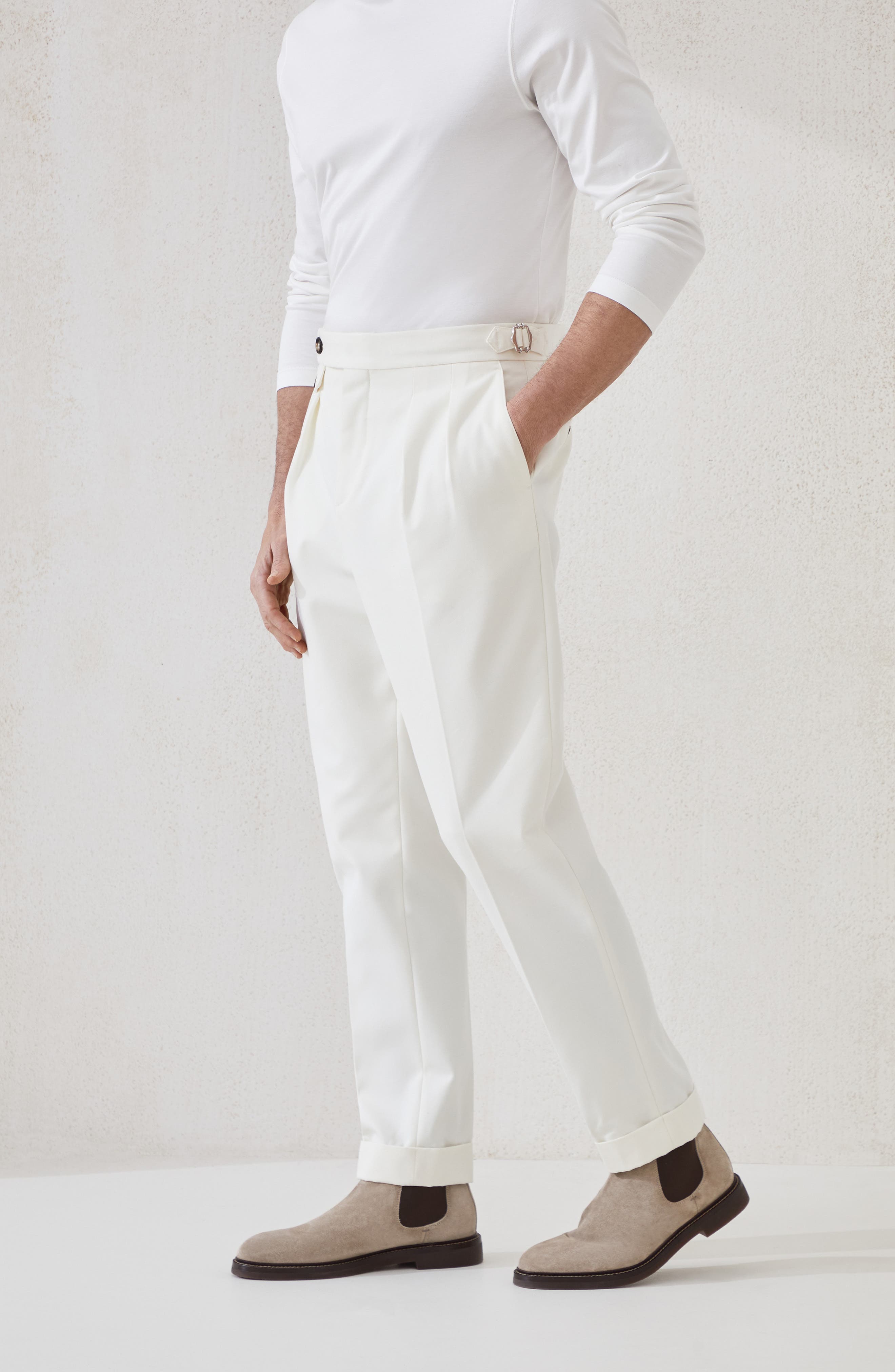 Gabardine tailor fit trousers - image 2