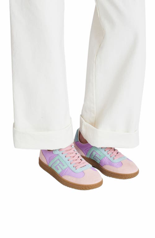 Balmain Swan Suede And Nylon Trainers In Multi