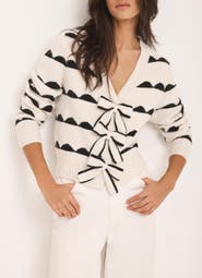 MINT VELVET Wool Blend Bow Detail Cardigan