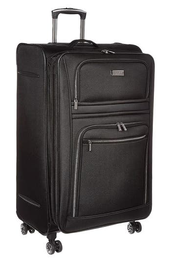 Reaction Kenneth Cole Rugged Roamer 28-inch Large Expandable Spinner Suitcase In Black