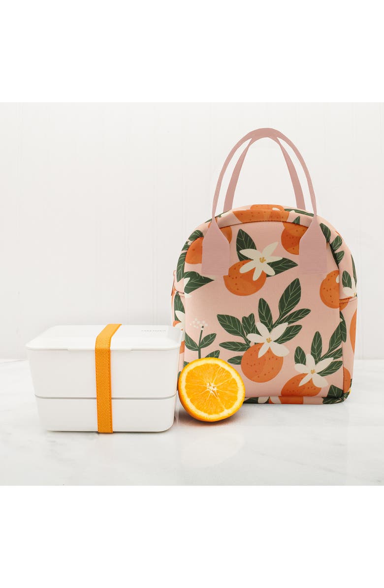 MYTAGALONGS Poppies Foodie Tote, Main, color, Purple Floral