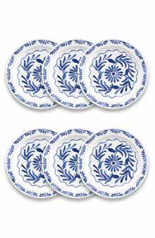 TarHong Set of Six Azul Melamine Plates