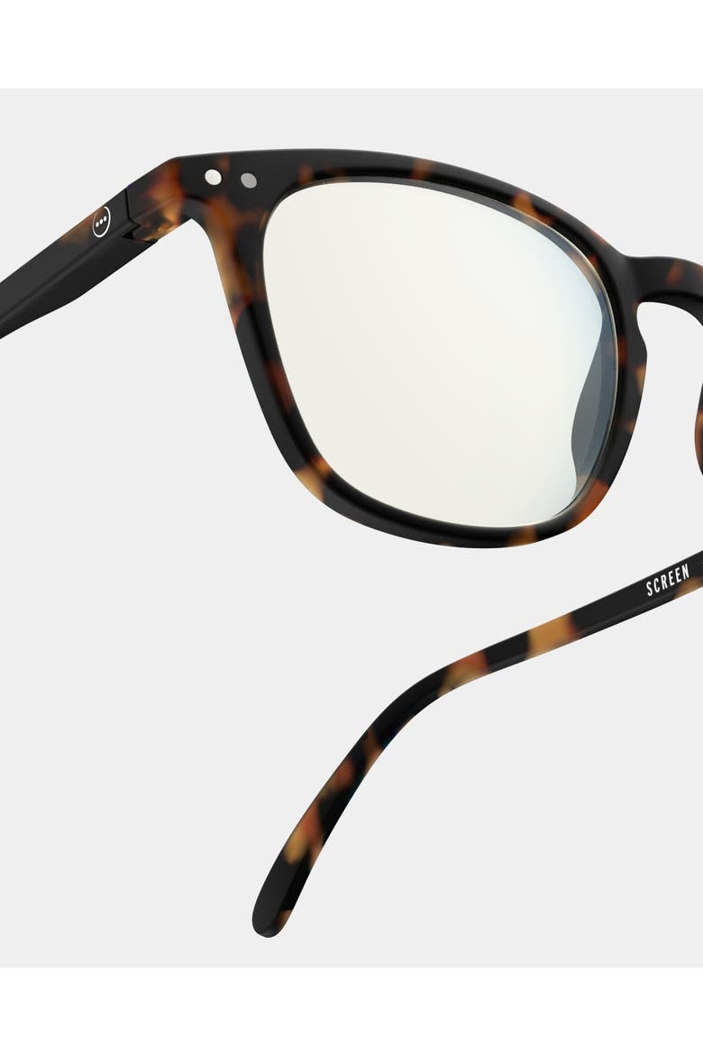 #E 49mm Trapeze Screen Glasses, Alternate, color, Tortoise