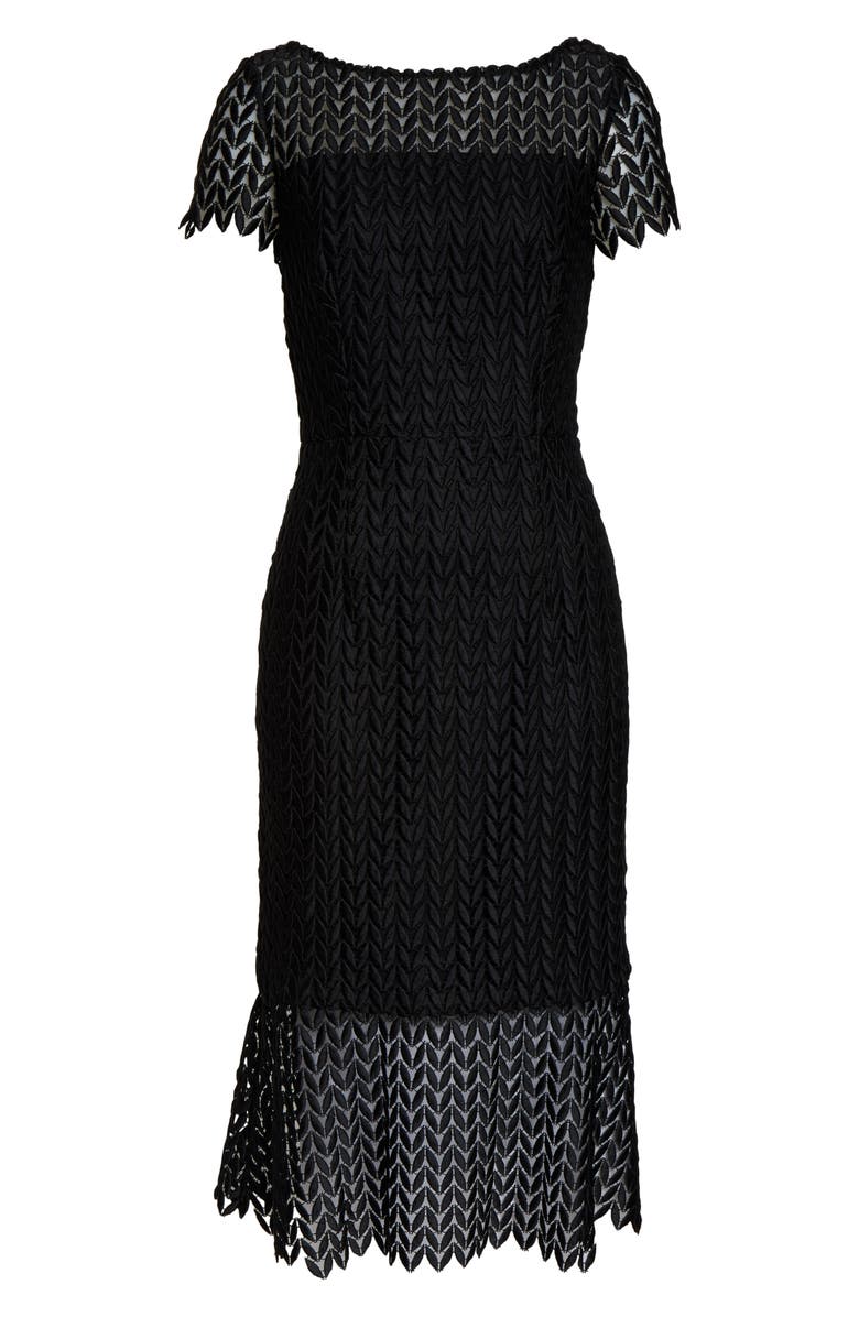 Kay Unger Tatum Floral Lace Midi Cocktail Dress, Alternate, color,