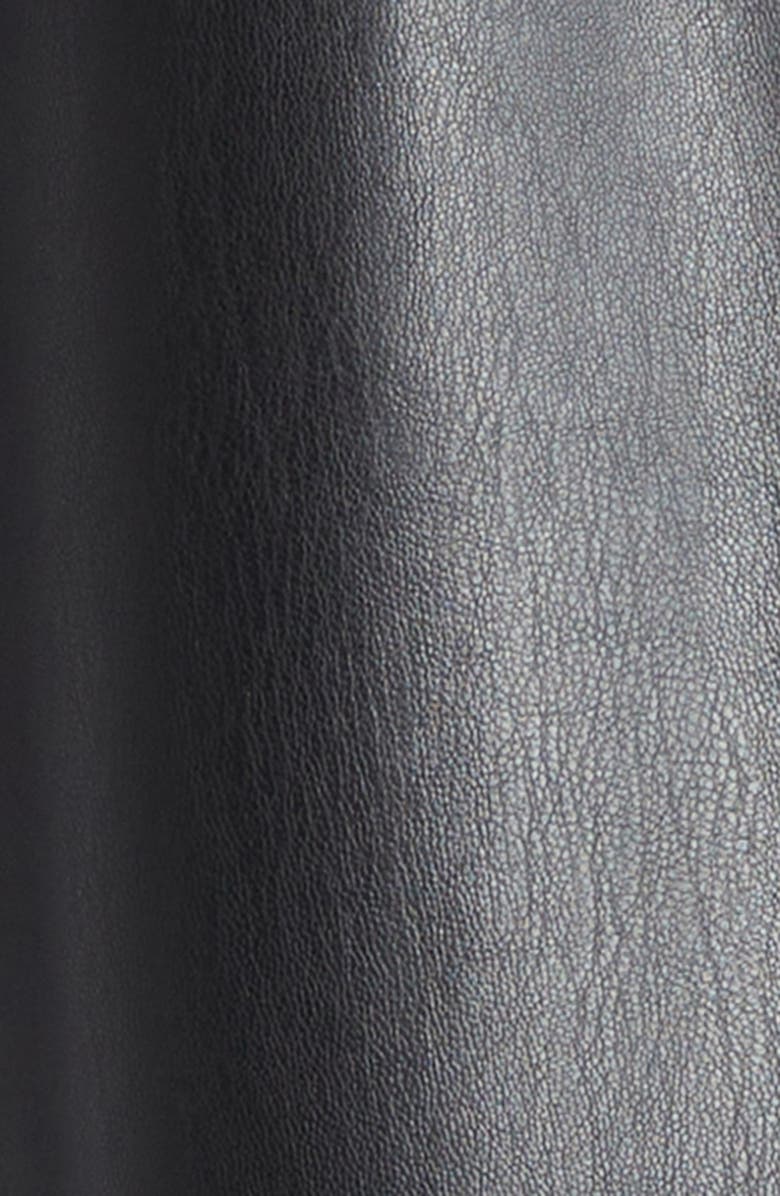 Veronica Beard Brian Faux Leather Popover Jacket, Alternate, color, Black