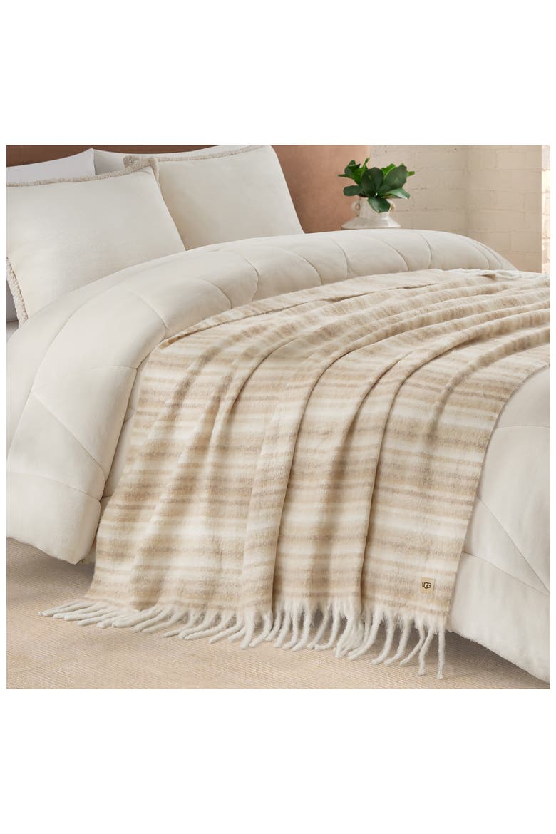 Joana Throw Blanket, Alternate, color, MUSTARD SEED/ CHESTNUT